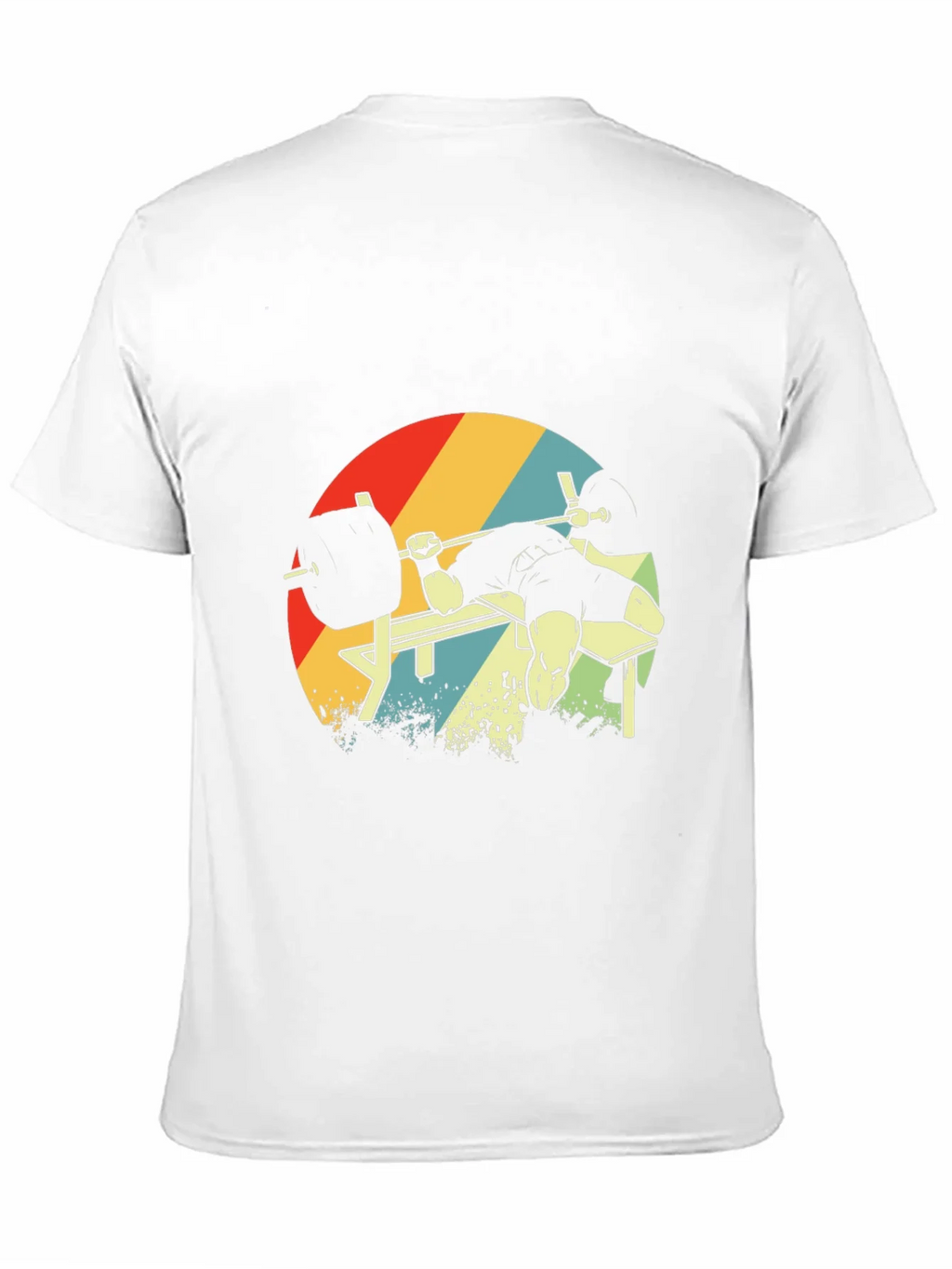 Retro Gym Bench Press Workout T-Shirt product image 10