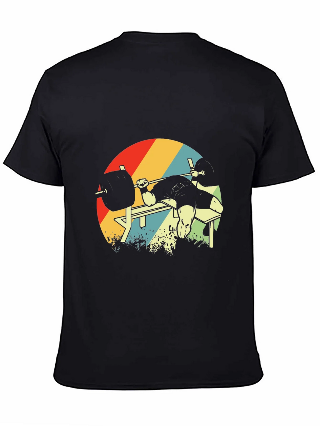 Retro Gym Bench Press Workout T-Shirt product image 4