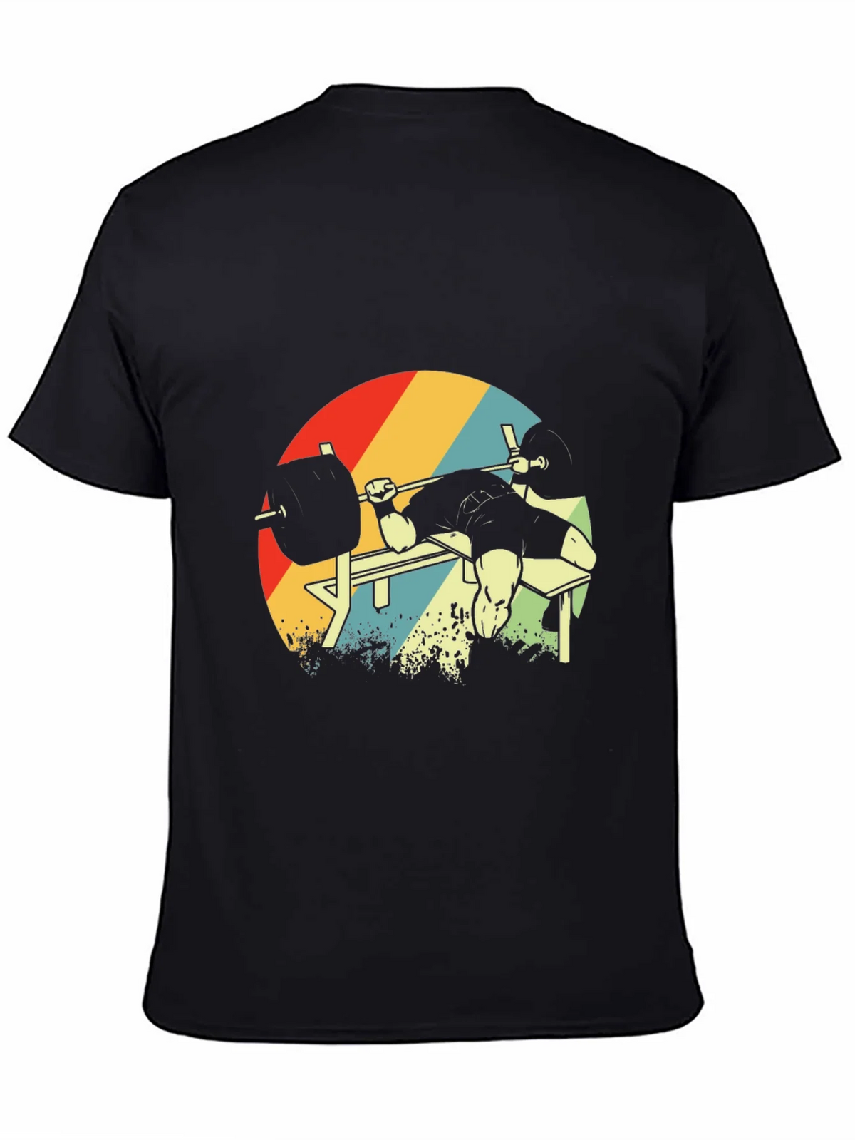 Retro Gym Bench Press Workout T-Shirt product image 4