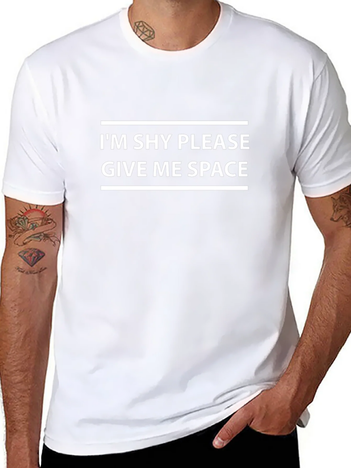 Shy Space Black T-Shirt Funny Introvert Tee product image 7