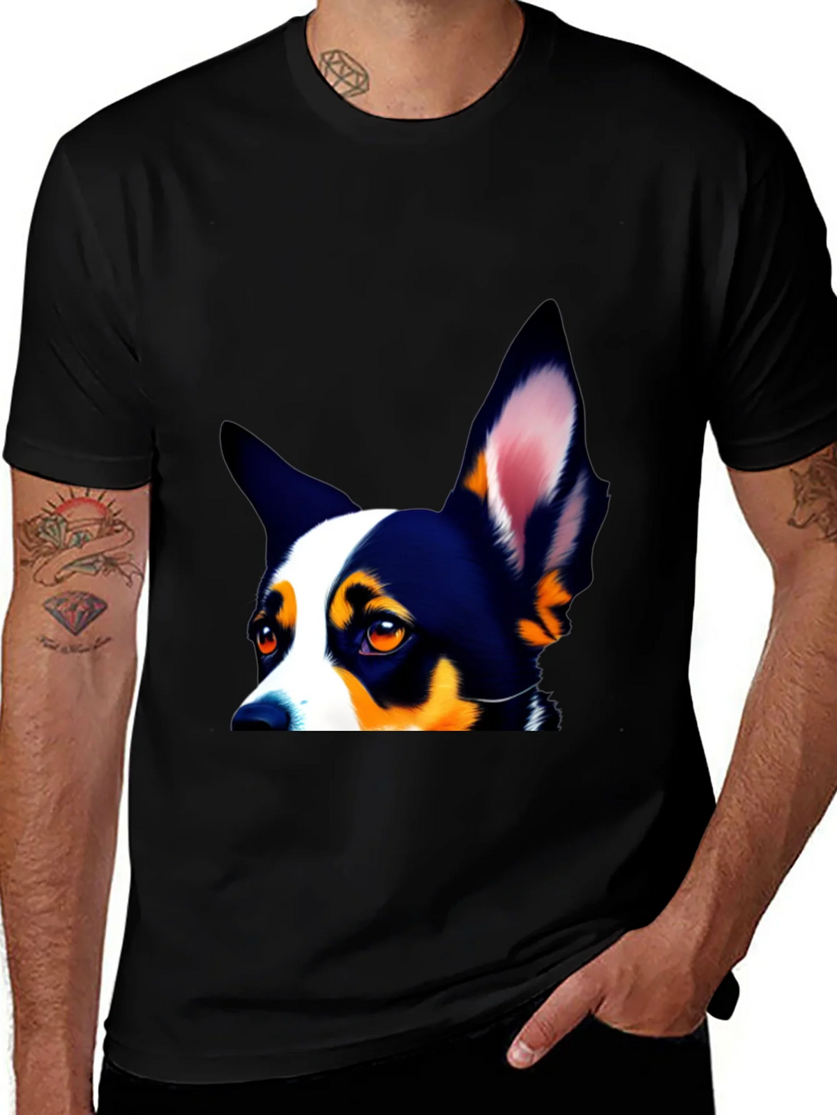 Dog Lovers Tee - Peek-a-Boo Pup Design product image 1