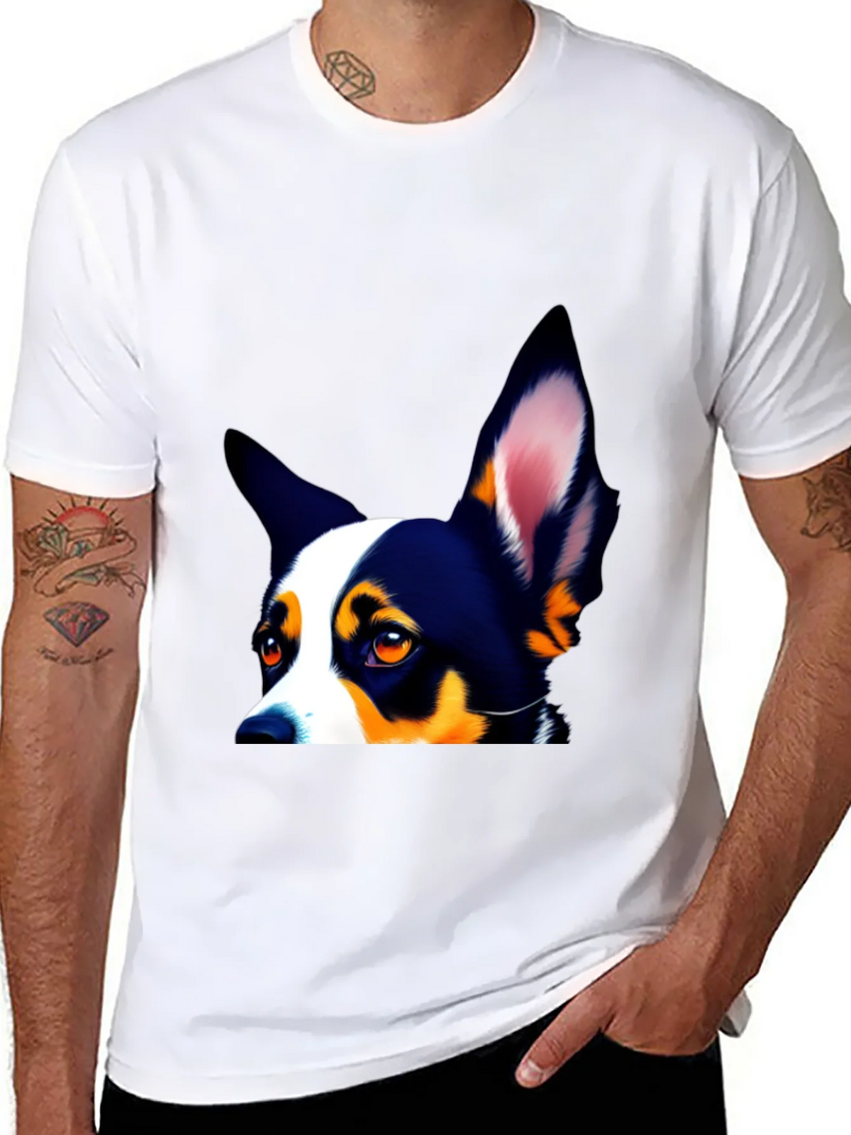 Dog Lovers Tee - Peek-a-Boo Pup Design product image 7