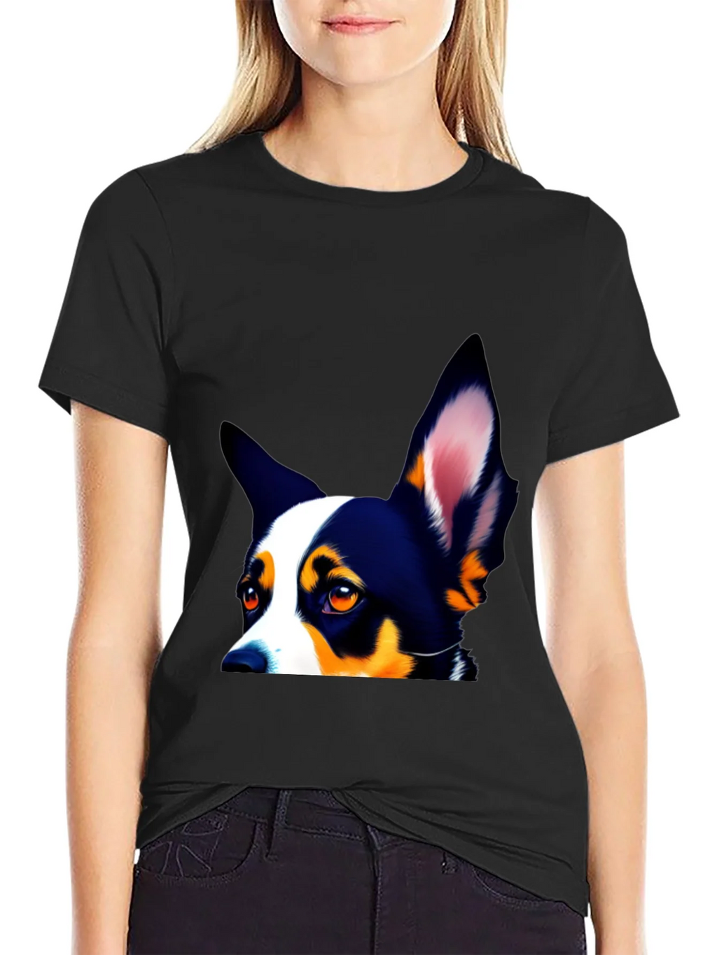 Dog Lovers Tee - Peek-a-Boo Pup Design product image 2