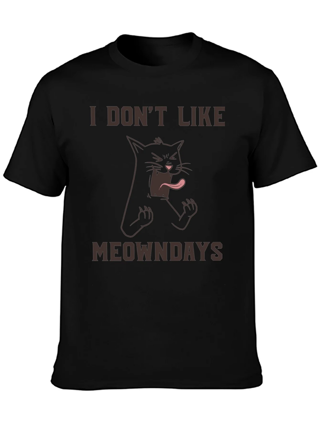 I Dont Like Meowndays Black T-Shirt product image 3