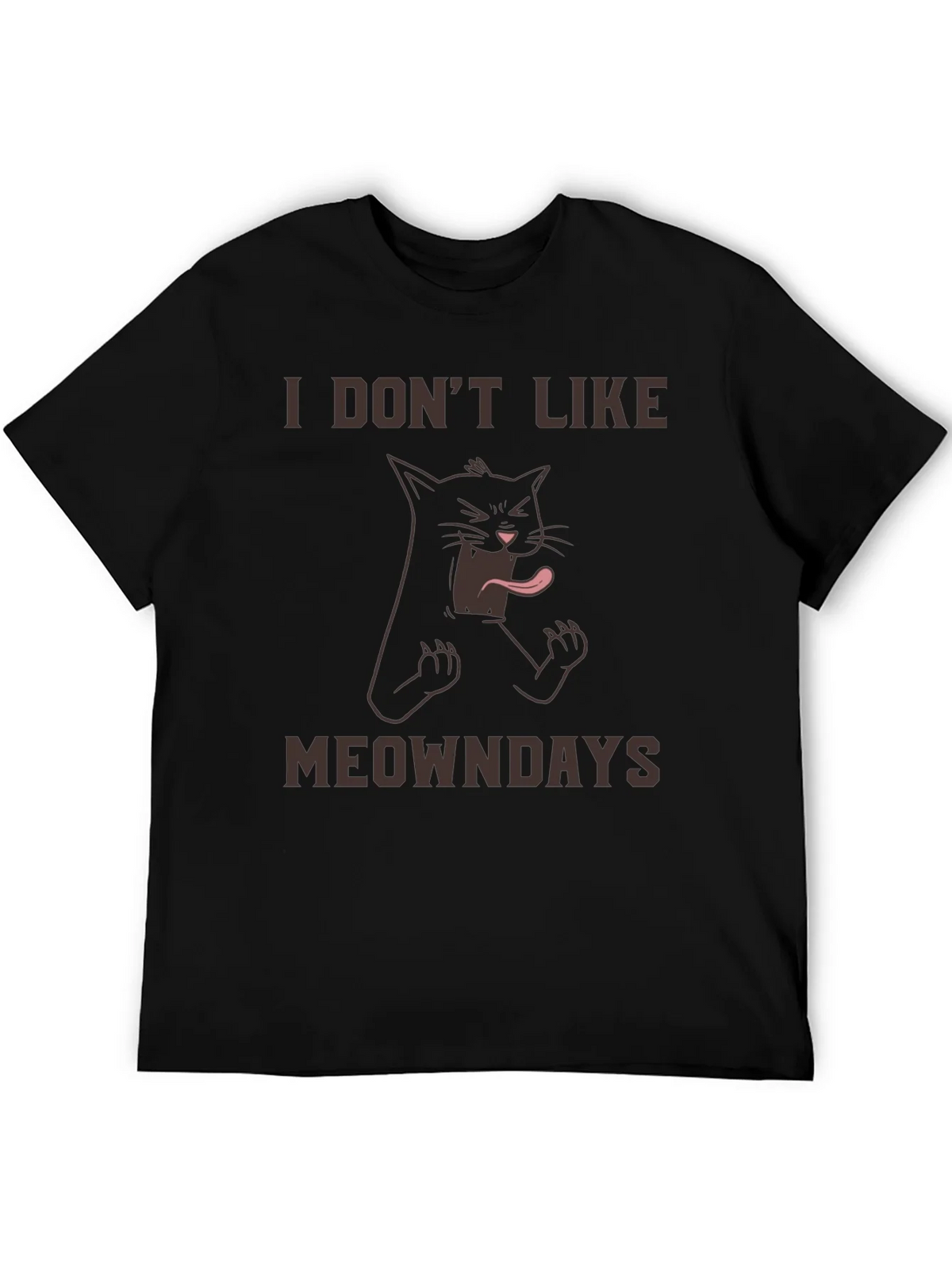 I Dont Like Meowndays Black T-Shirt product image 5