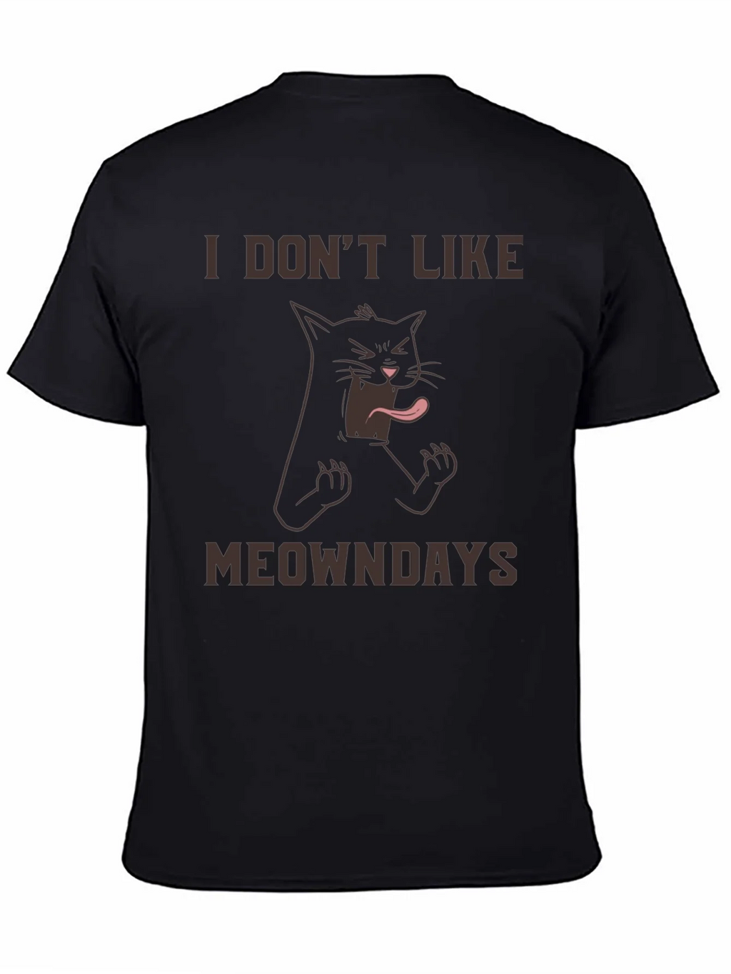 I Dont Like Meowndays Black T-Shirt product image 4