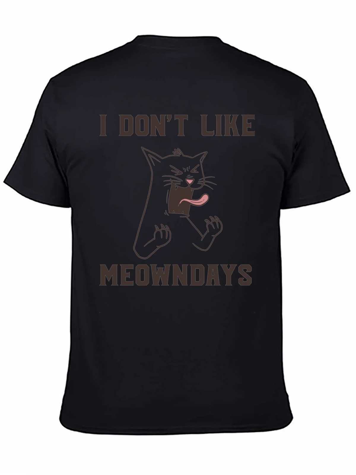 I Dont Like Meowndays Black T-Shirt product image 4