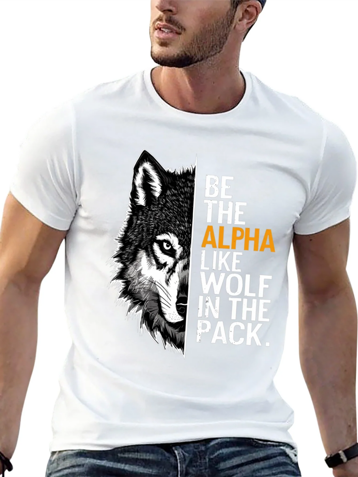 Be the Alpha Wolf Graphic Print T-Shirt product image 12
