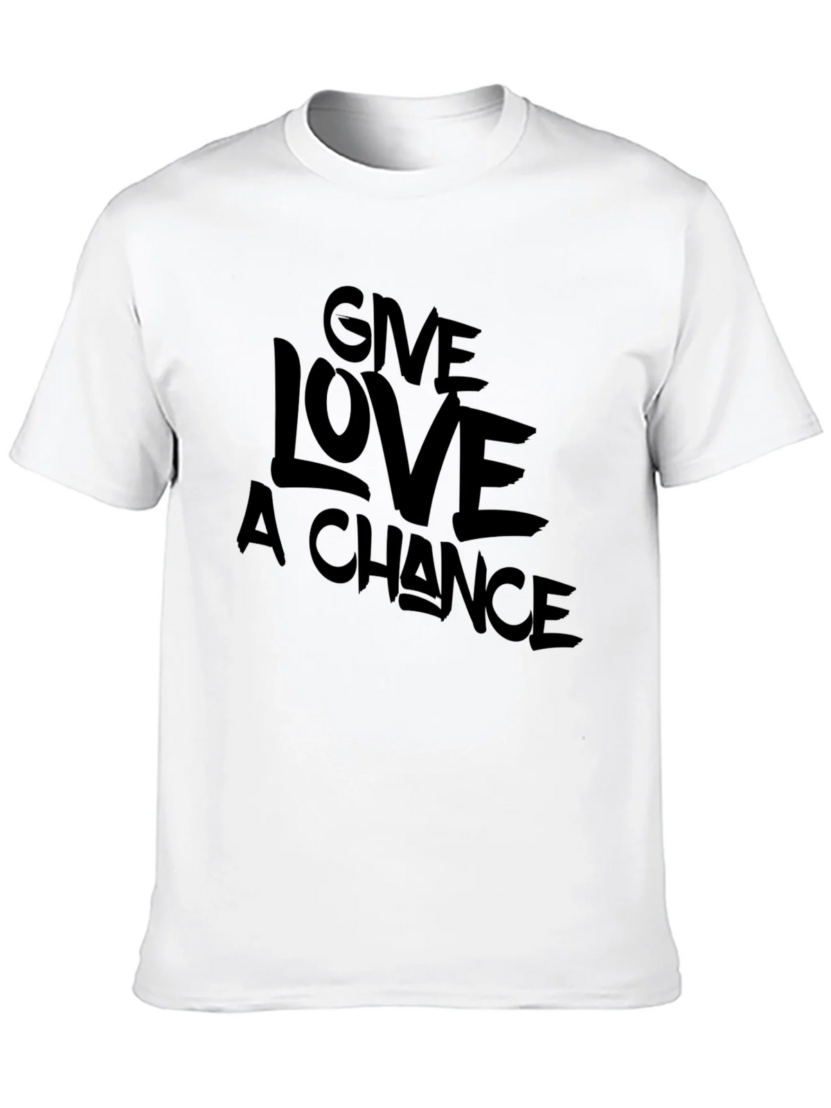 Give Love A Chance Black Graphic T-Shirt product image 9