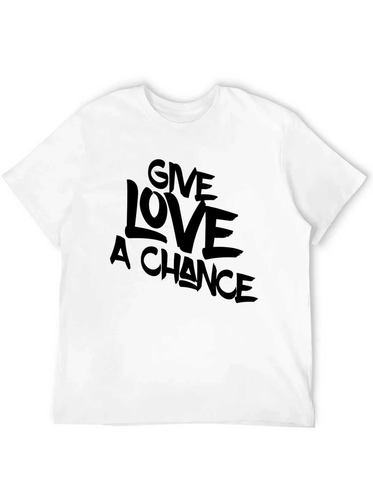 Give Love A Chance Black Graphic T-Shirt product image 11