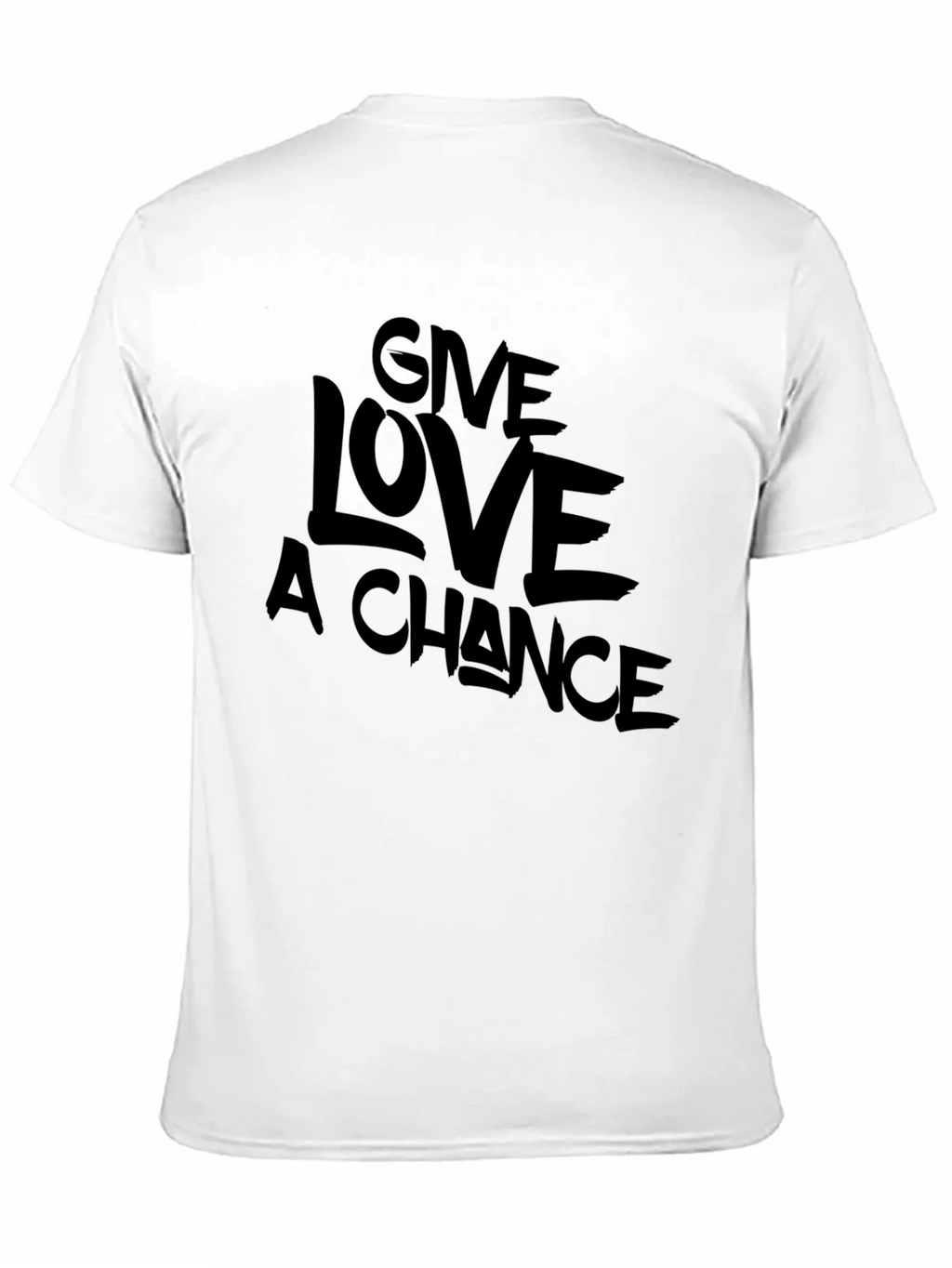 Give Love A Chance Black Graphic T-Shirt product image 10