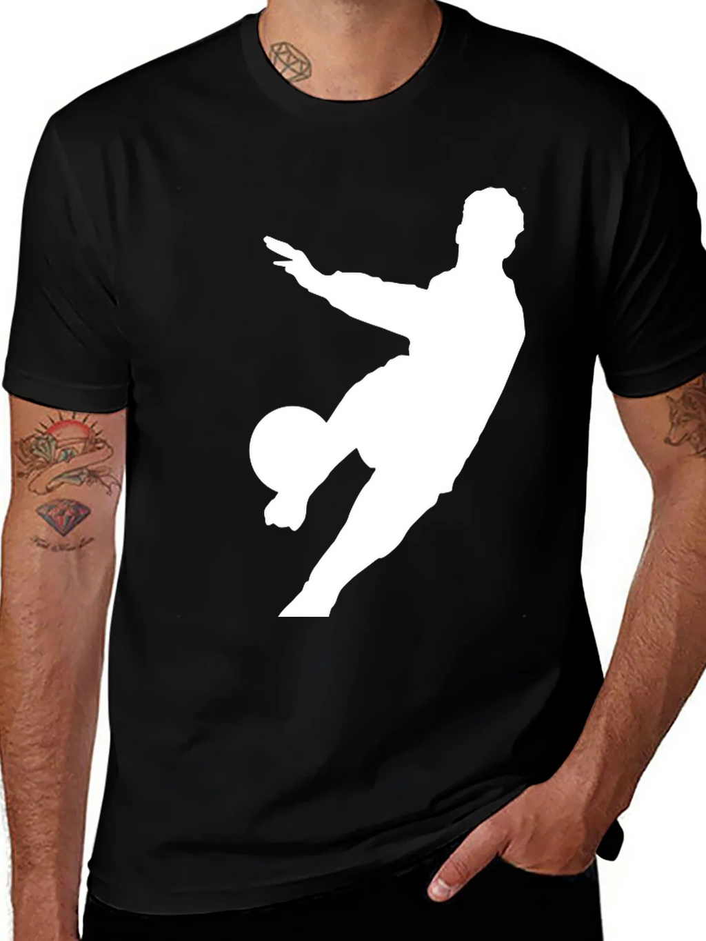 Soccer Player Graphic Tee - Black product image 1