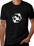 Unicorn Floral T-Shirt - Black Cotton Tee product image 1