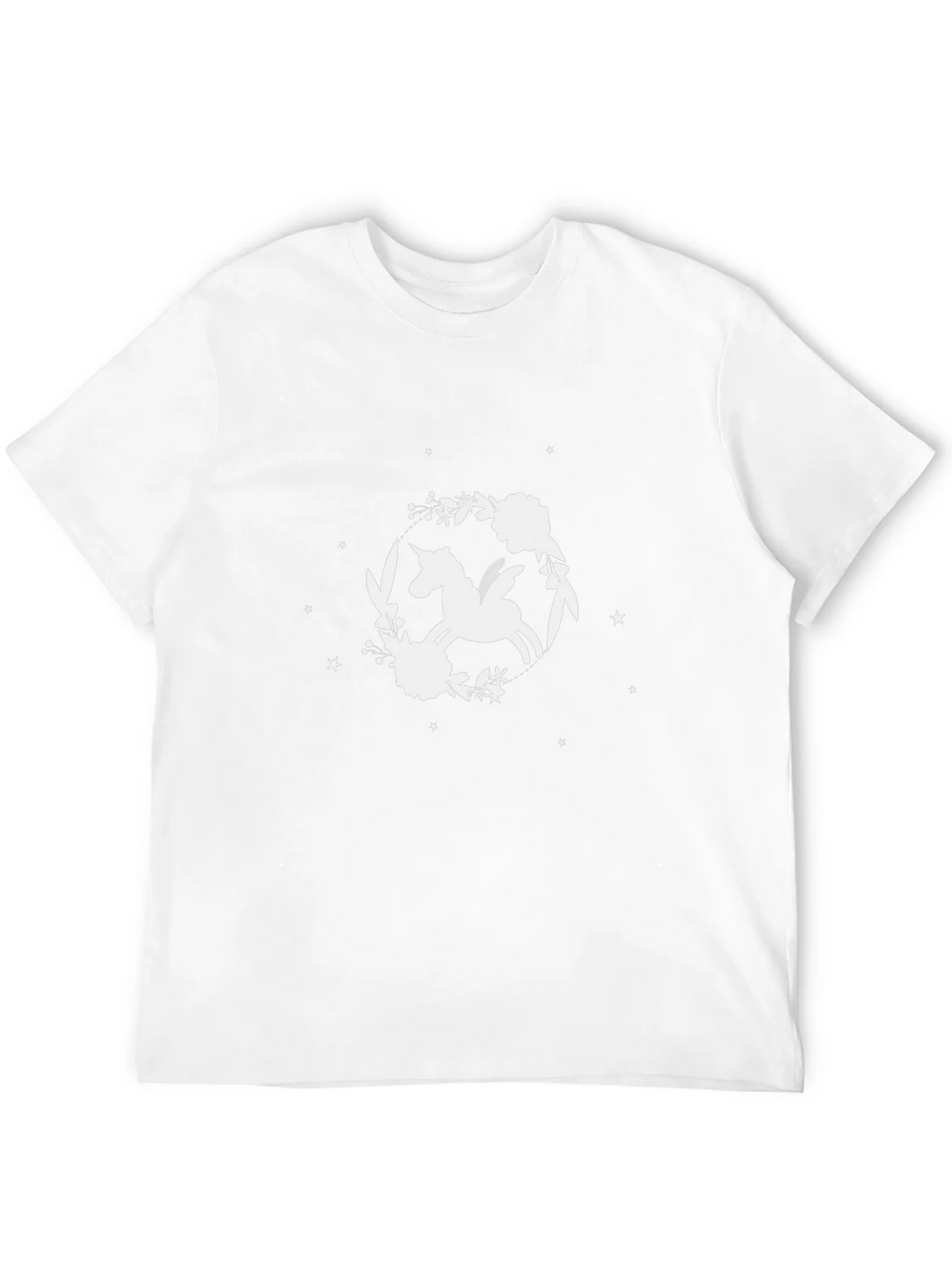 Unicorn Floral T-Shirt - Black Cotton Tee product image 11