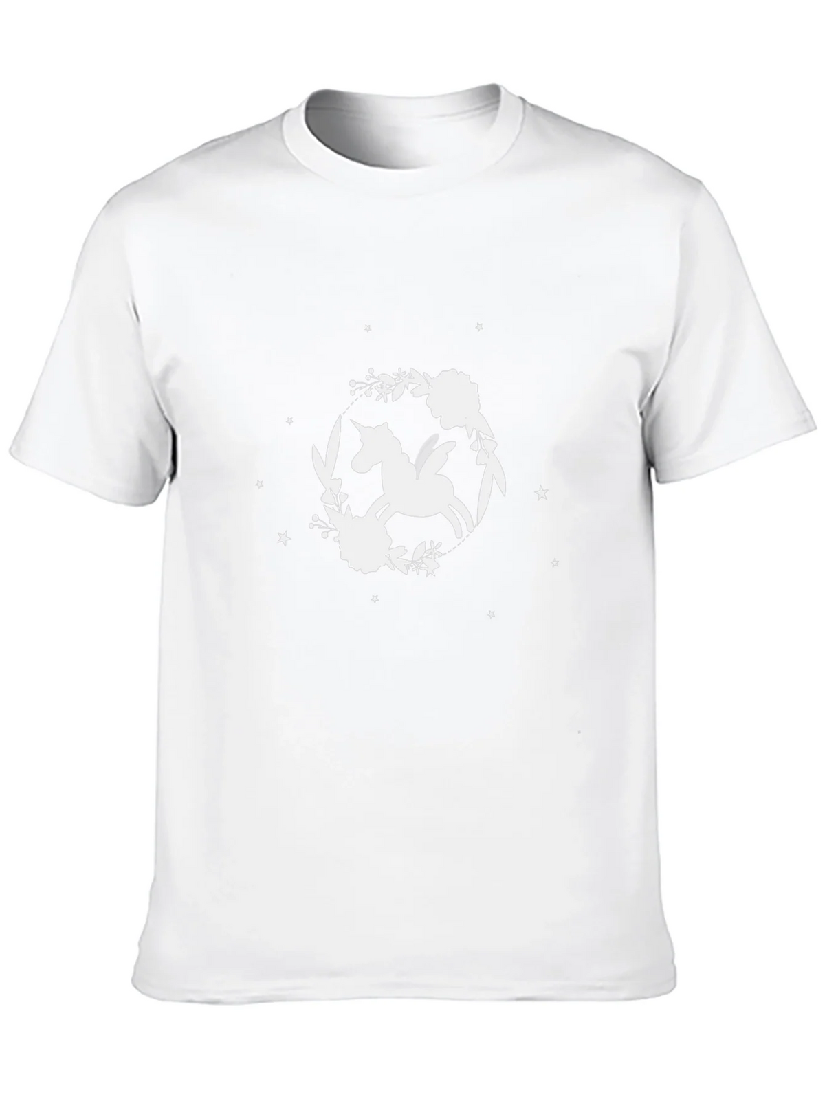 Unicorn Floral T-Shirt - Black Cotton Tee product image 9