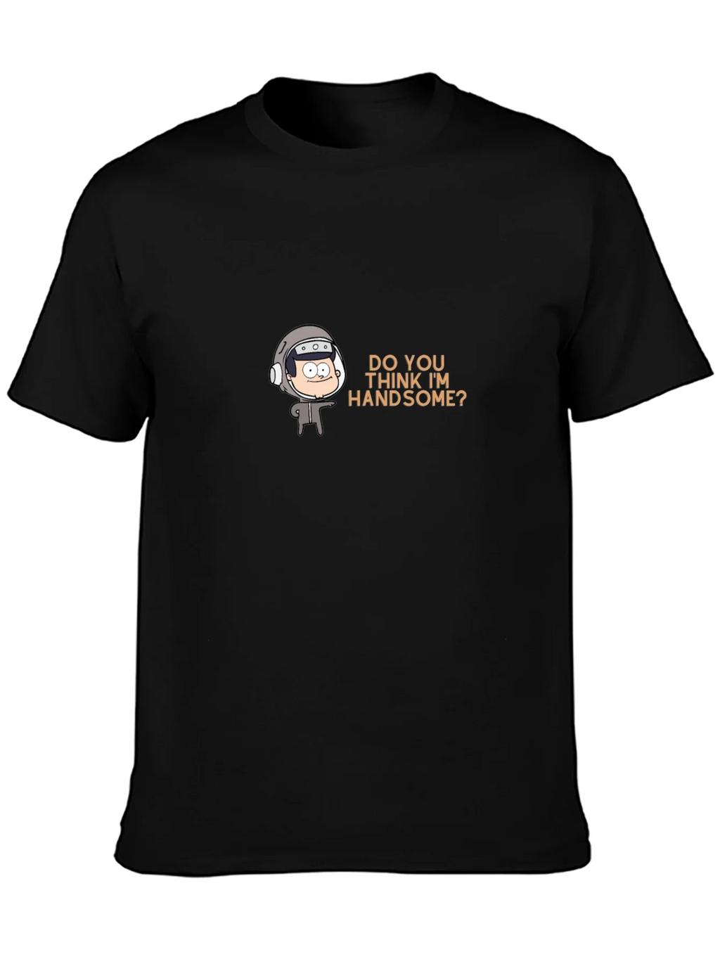 Humorous Cartoon Graphic Tee - Do You Think Im Handsome? product image 3
