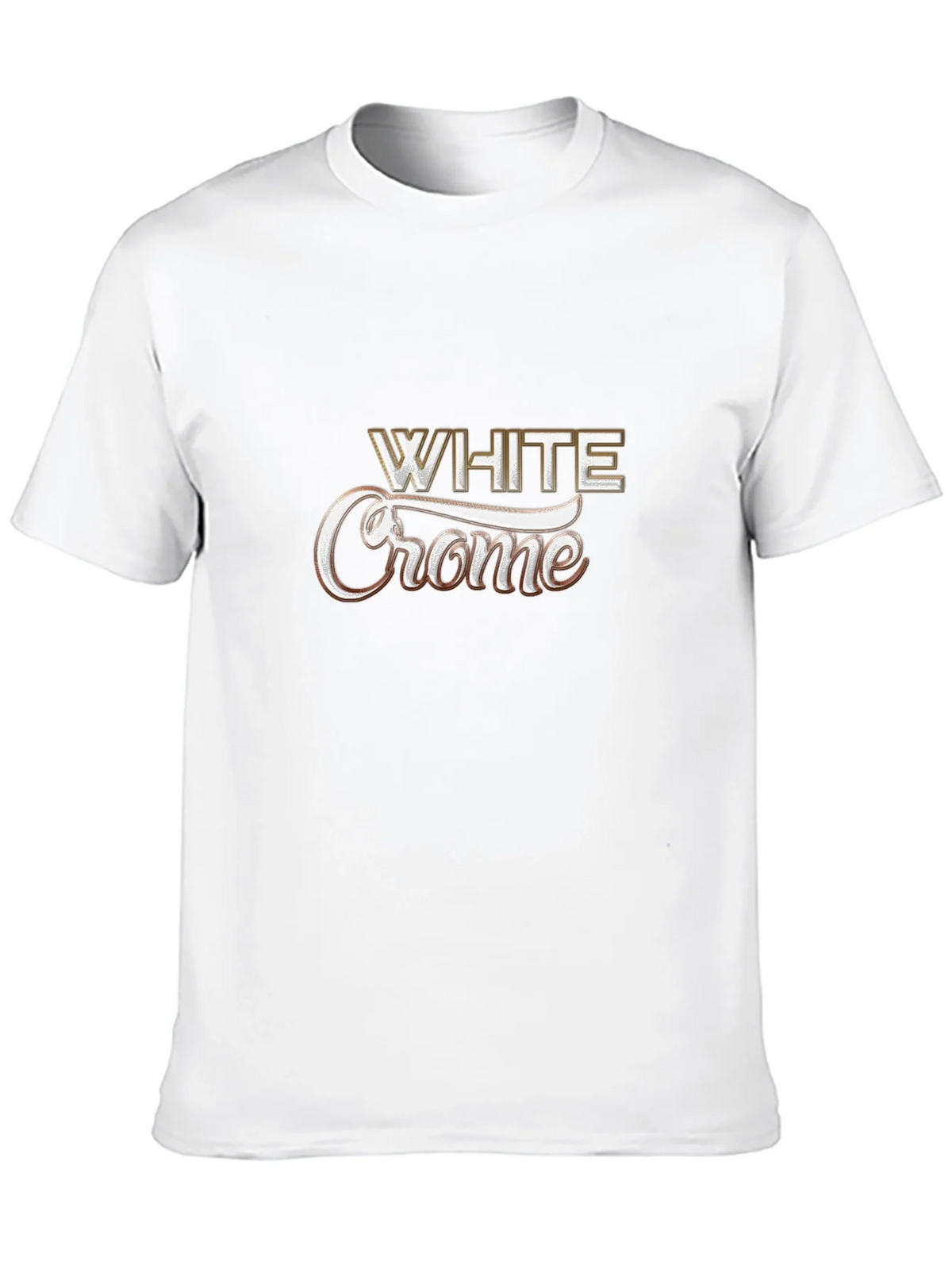 White Crome Graphic Black T-Shirt product image 9