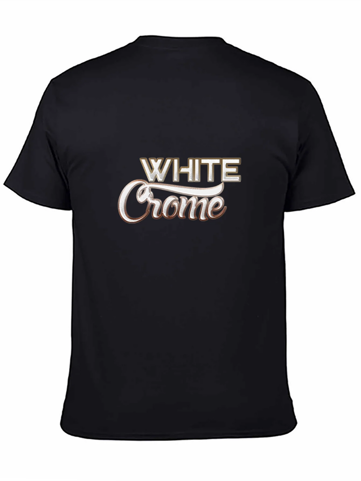 White Crome Graphic Black T-Shirt product image 4