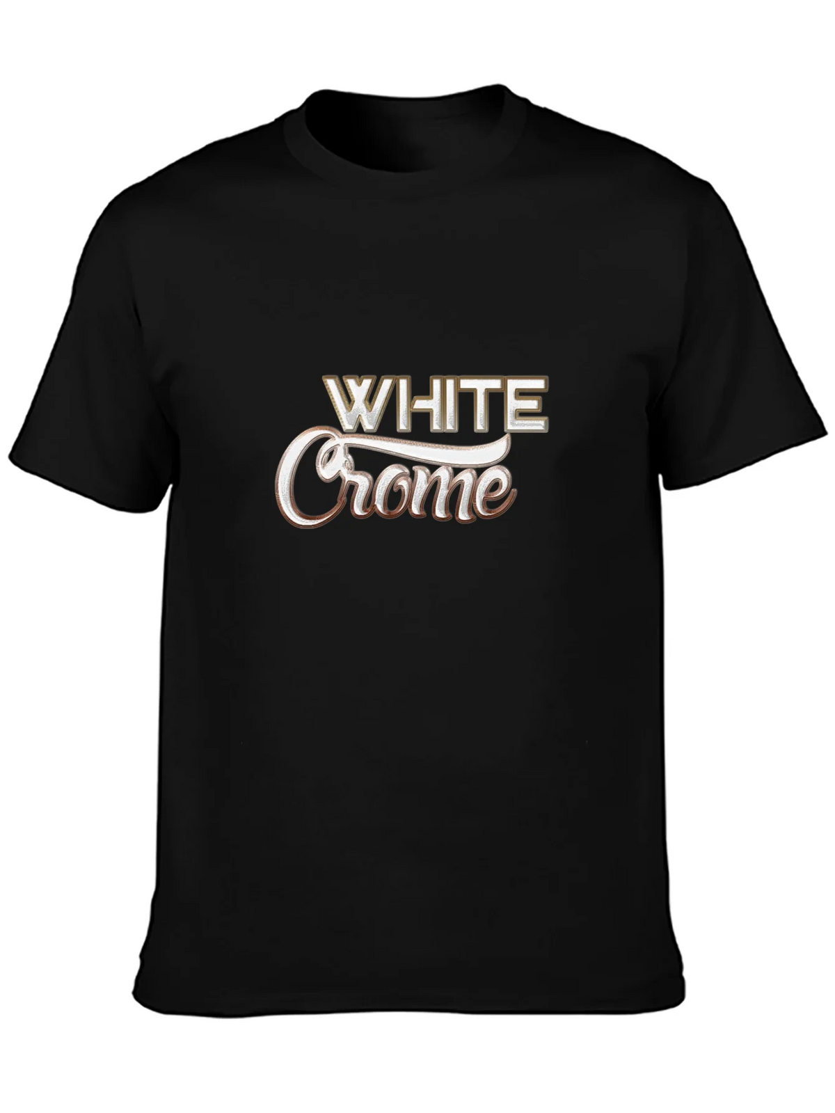 White Crome Graphic Black T-Shirt product image 3