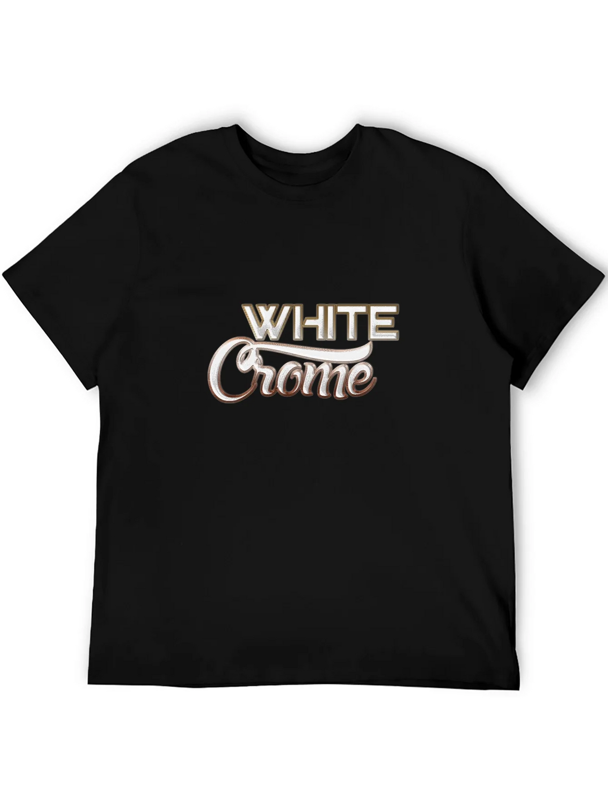White Crome Graphic Black T-Shirt product image 5