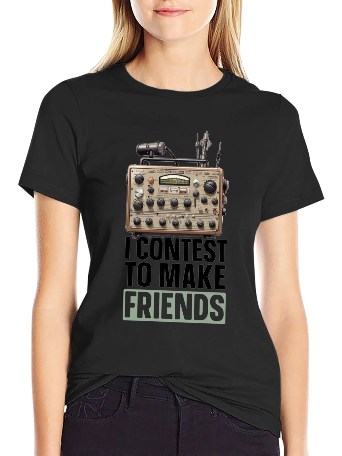 Ham Radio T-Shirt: I Contest to Make Friends product image 2