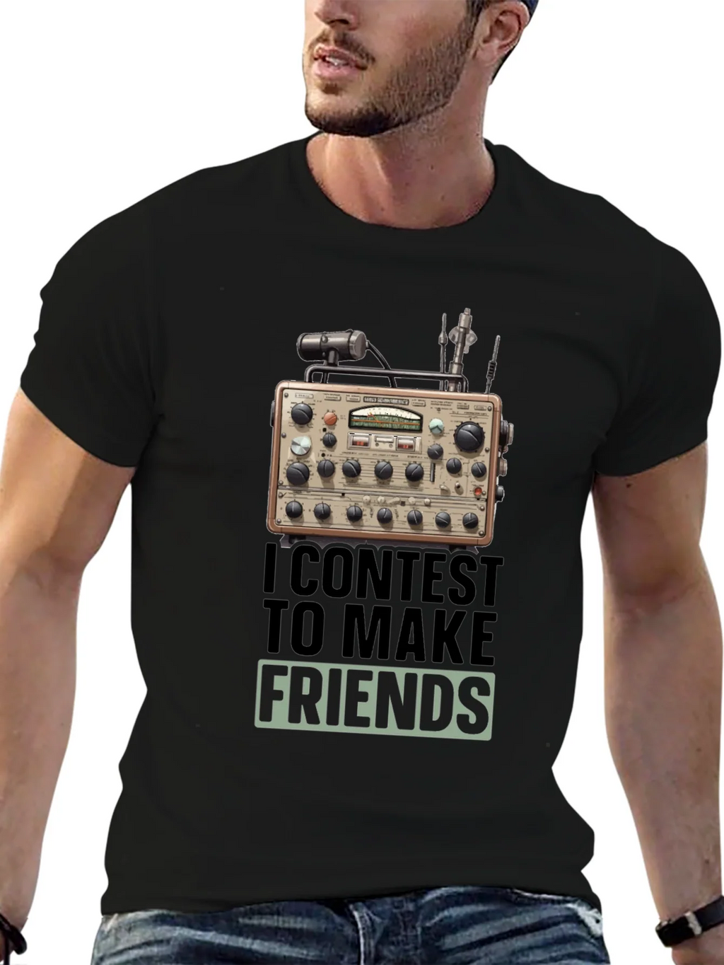 Ham Radio T-Shirt: I Contest to Make Friends product image 6