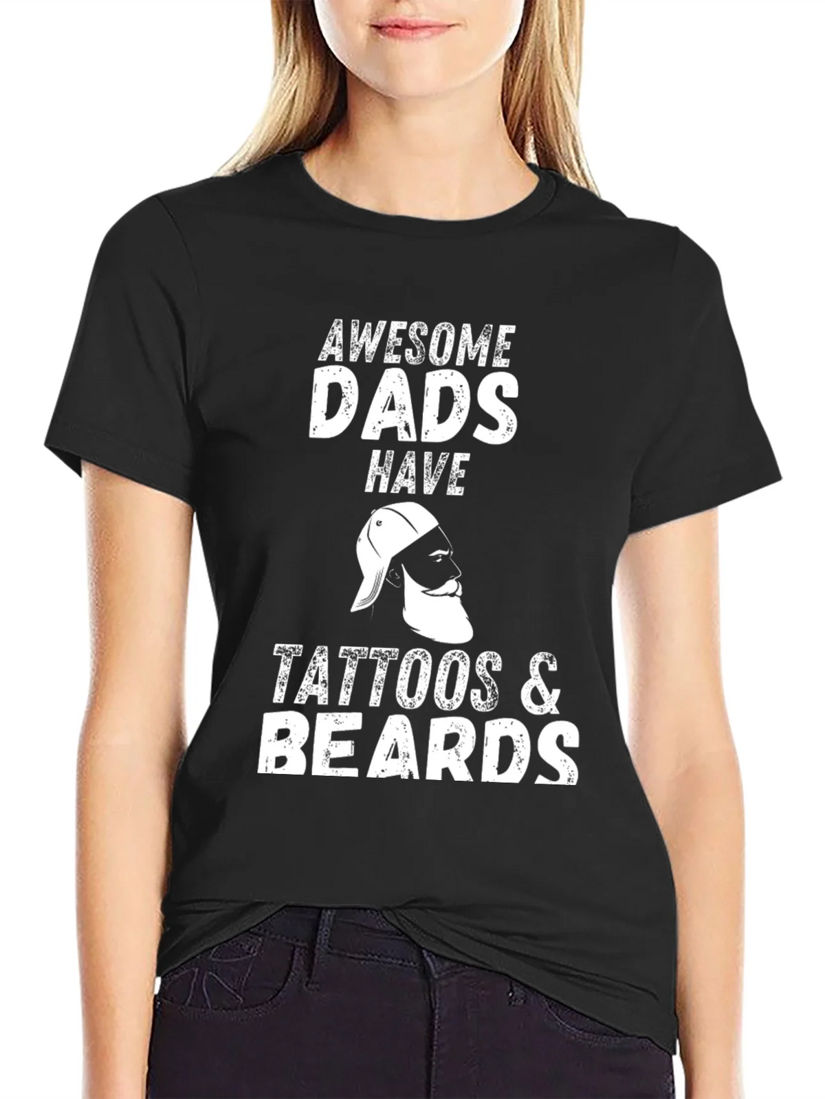 Awesome Dads Tattoos & Beards Graphic Tee product image 2