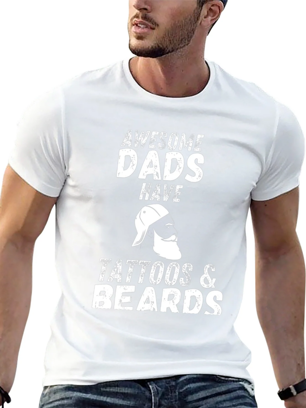 Awesome Dads Tattoos & Beards Graphic Tee product image 12