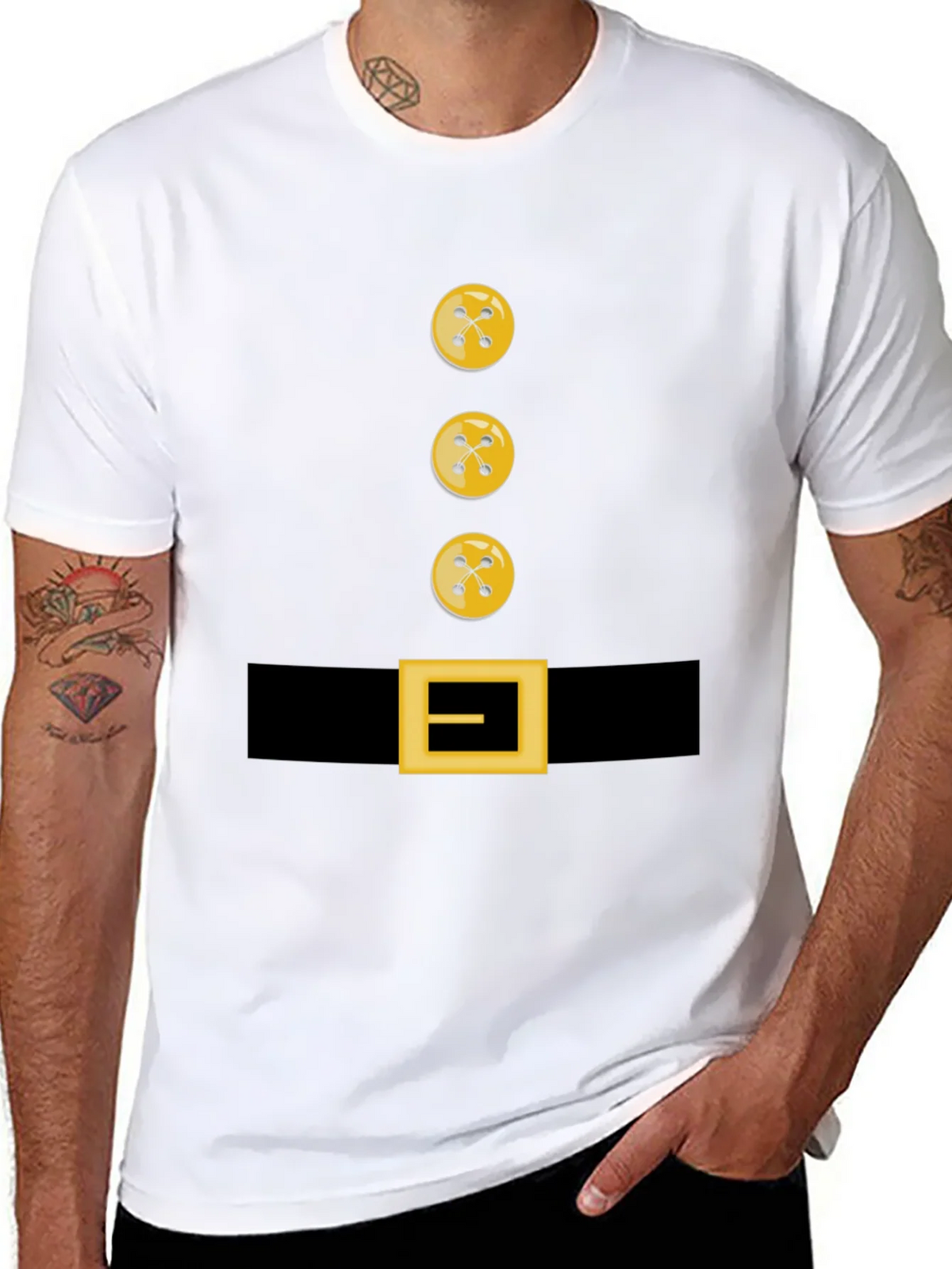 Novelty Button and Belt Graphic T-Shirt product image 7