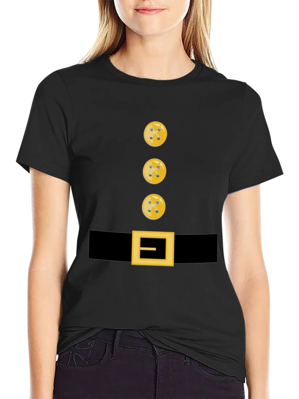 Novelty Button and Belt Graphic T-Shirt product image 2