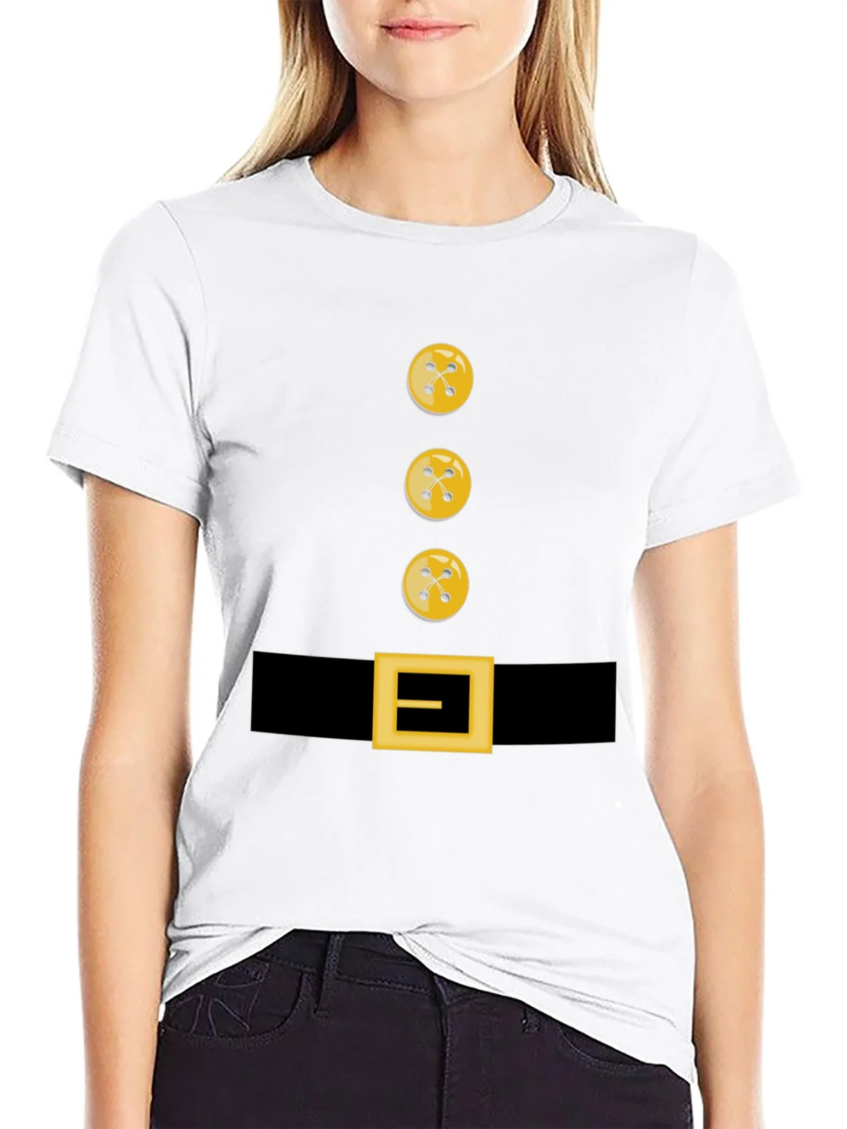 Novelty Button and Belt Graphic T-Shirt product image 8