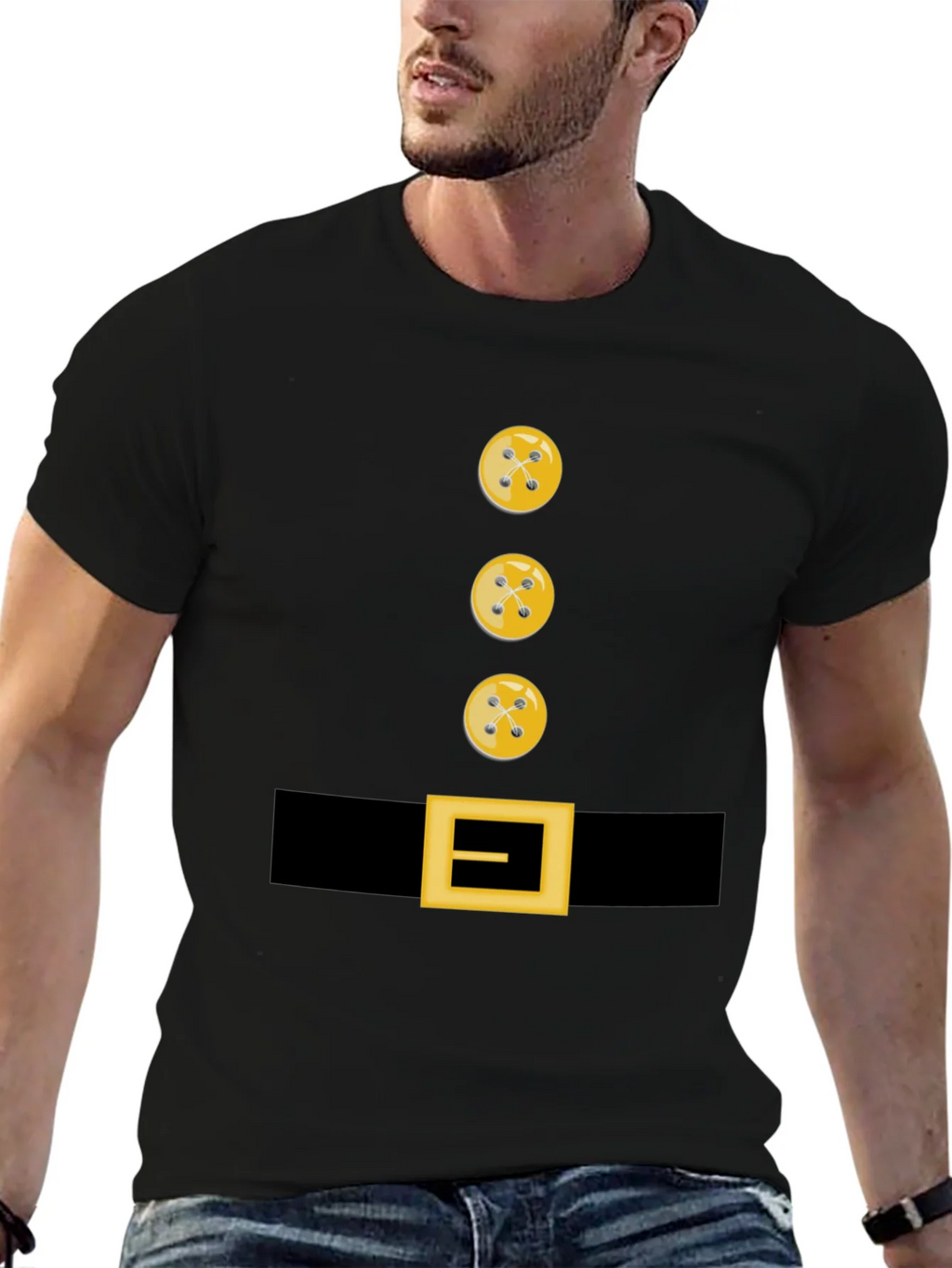 Novelty Button and Belt Graphic T-Shirt product image 6