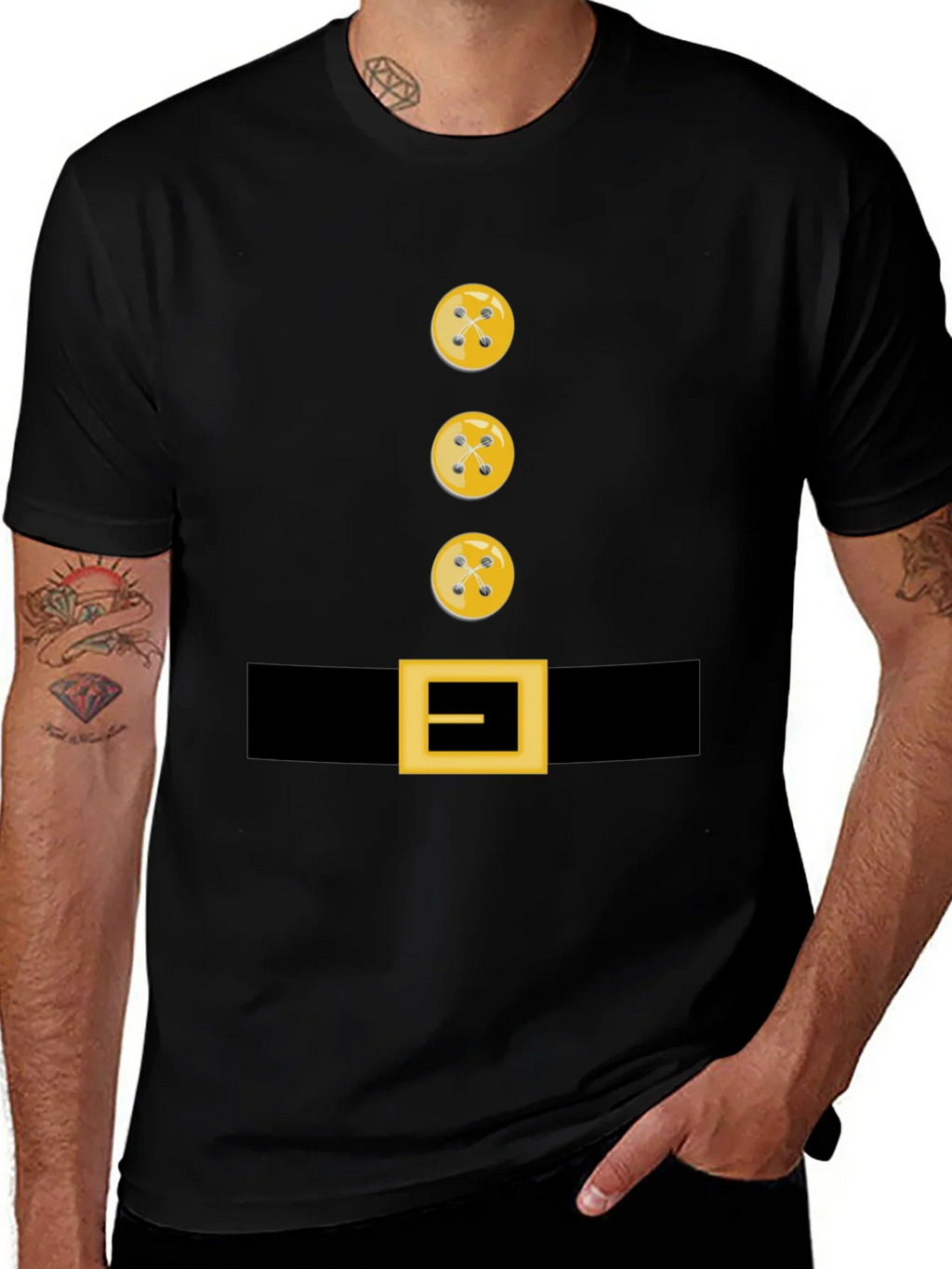 Novelty Button and Belt Graphic T-Shirt product image 1