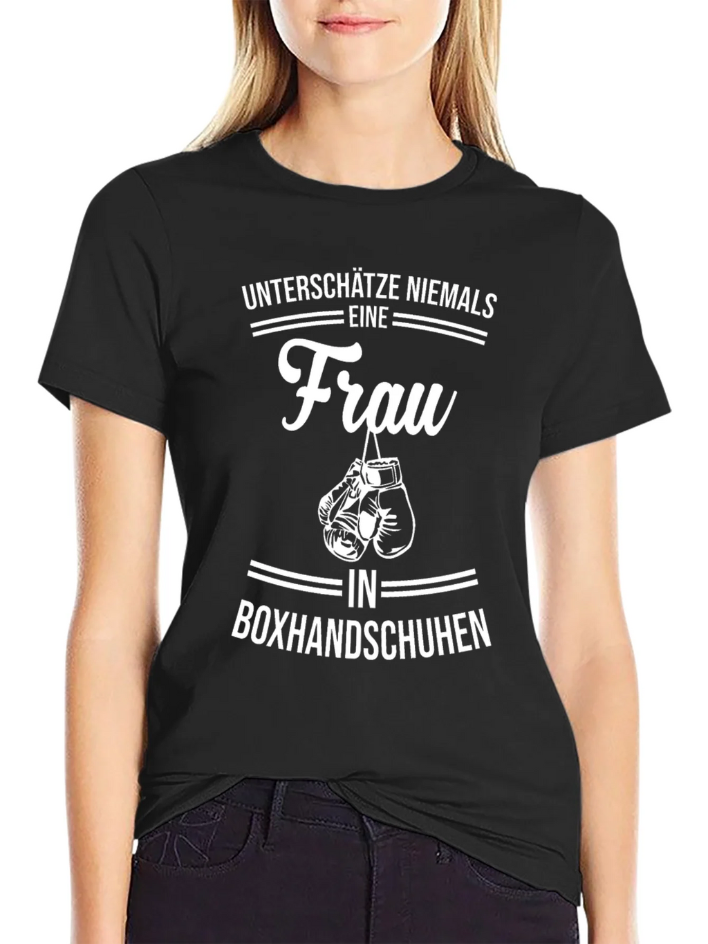 Womens Boxing Gloves Graphic T-Shirt product image 2