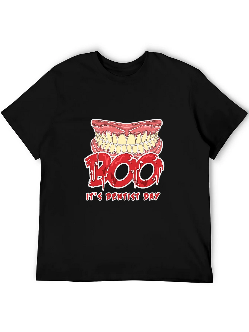 Dentist Day T-Shirt Boo Scary Teeth Design product image 5