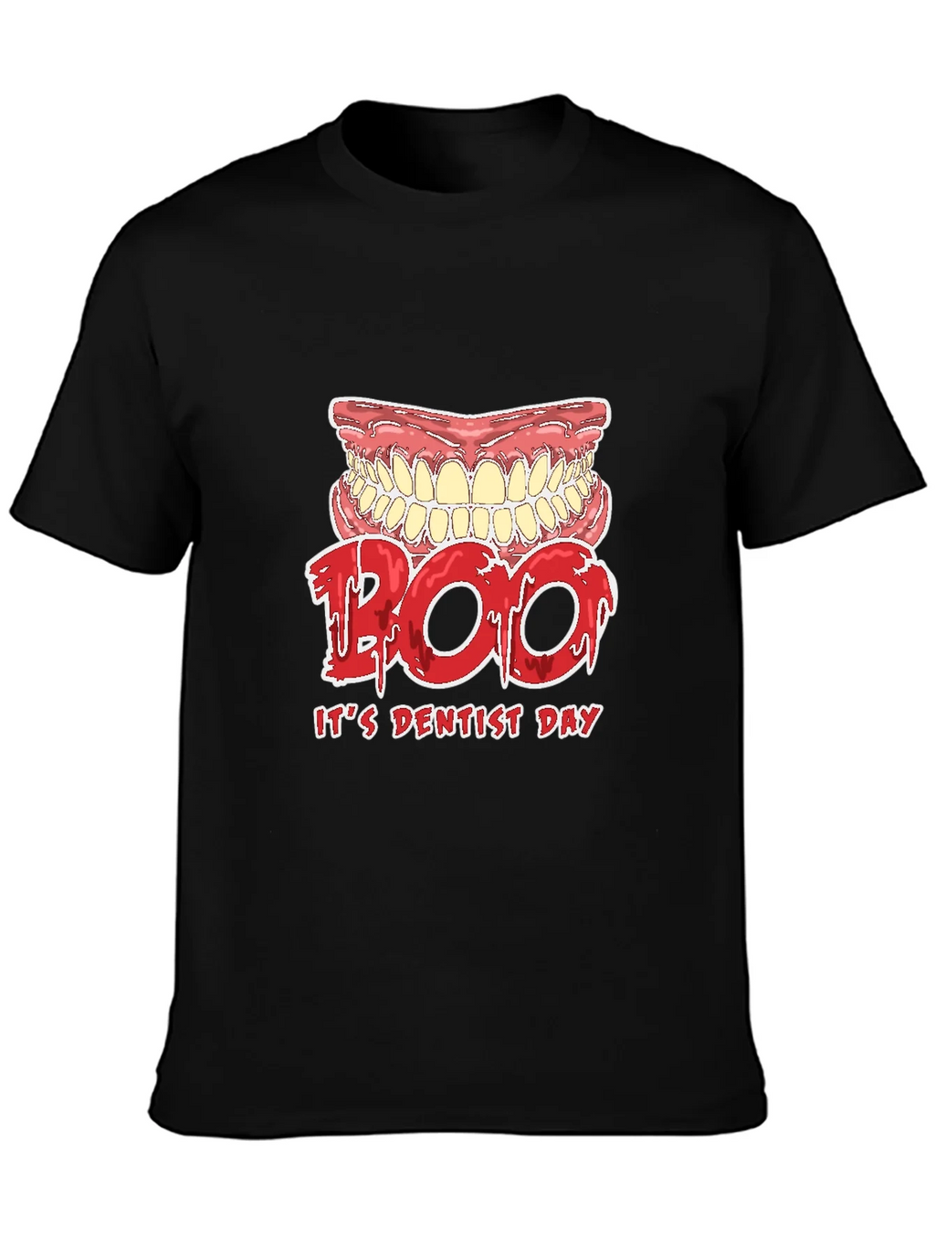 Dentist Day T-Shirt Boo Scary Teeth Design product image 3