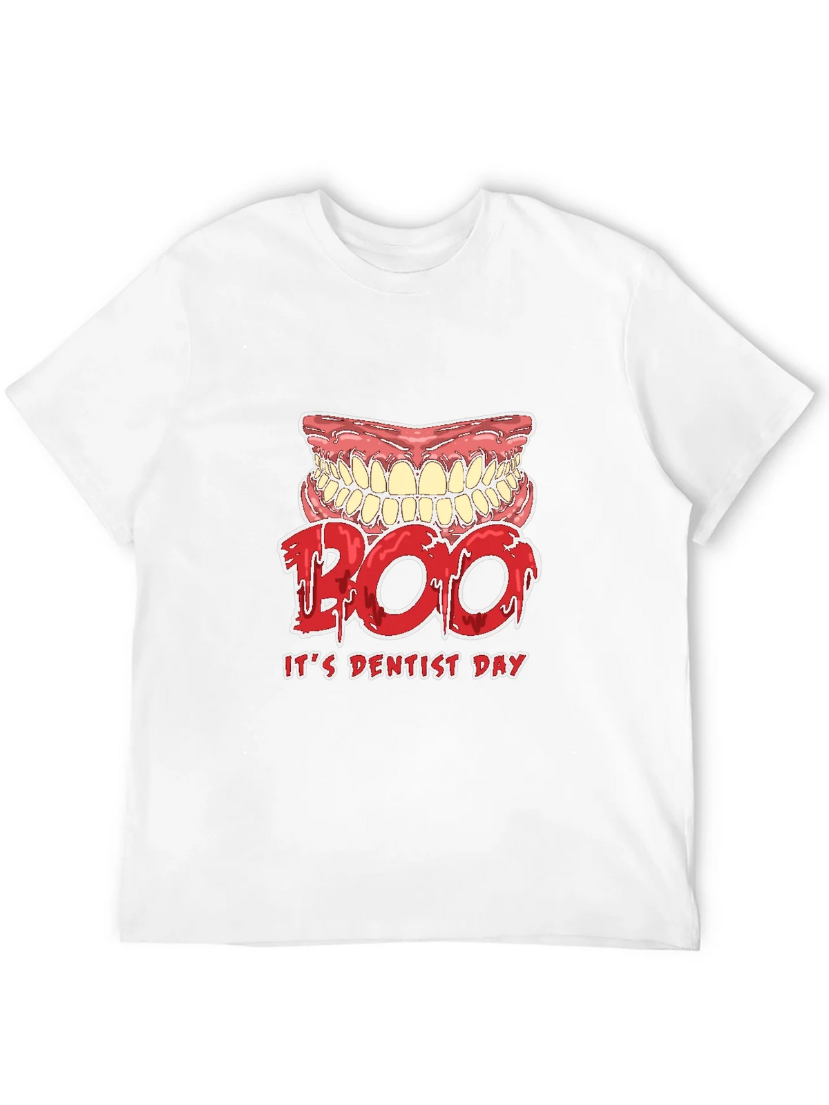 Dentist Day T-Shirt Boo Scary Teeth Design product image 11