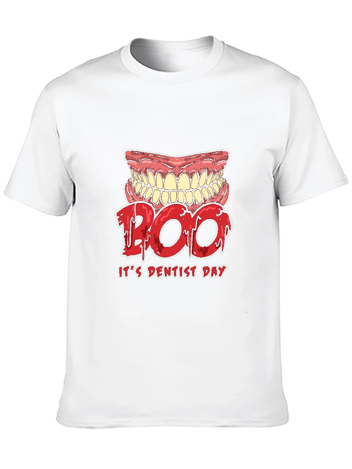Dentist Day T-Shirt Boo Scary Teeth Design product image 9