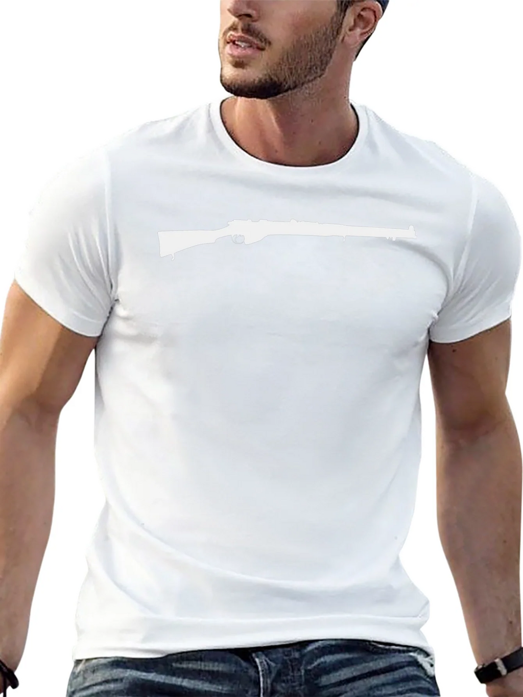Rifle Graphic Tee - Black Cotton T-Shirt product image 12