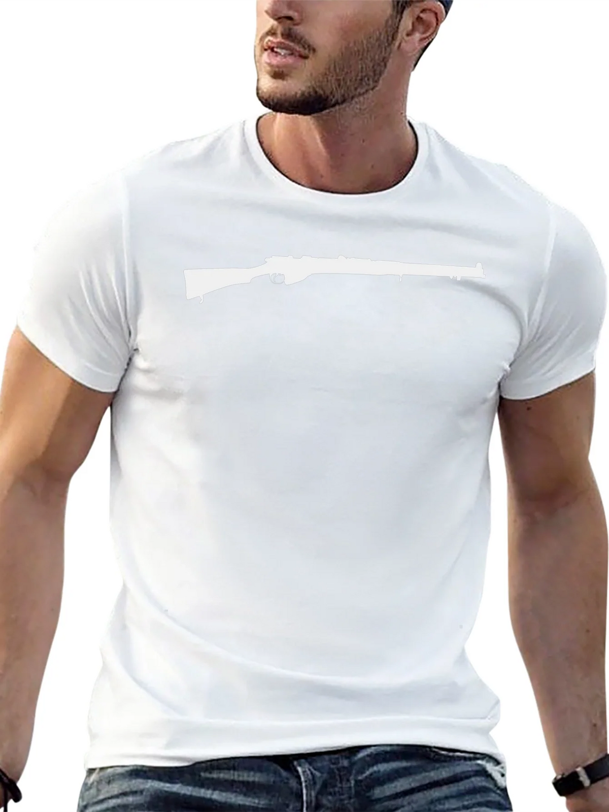 Rifle Graphic Tee - Black Cotton T-Shirt product image 12