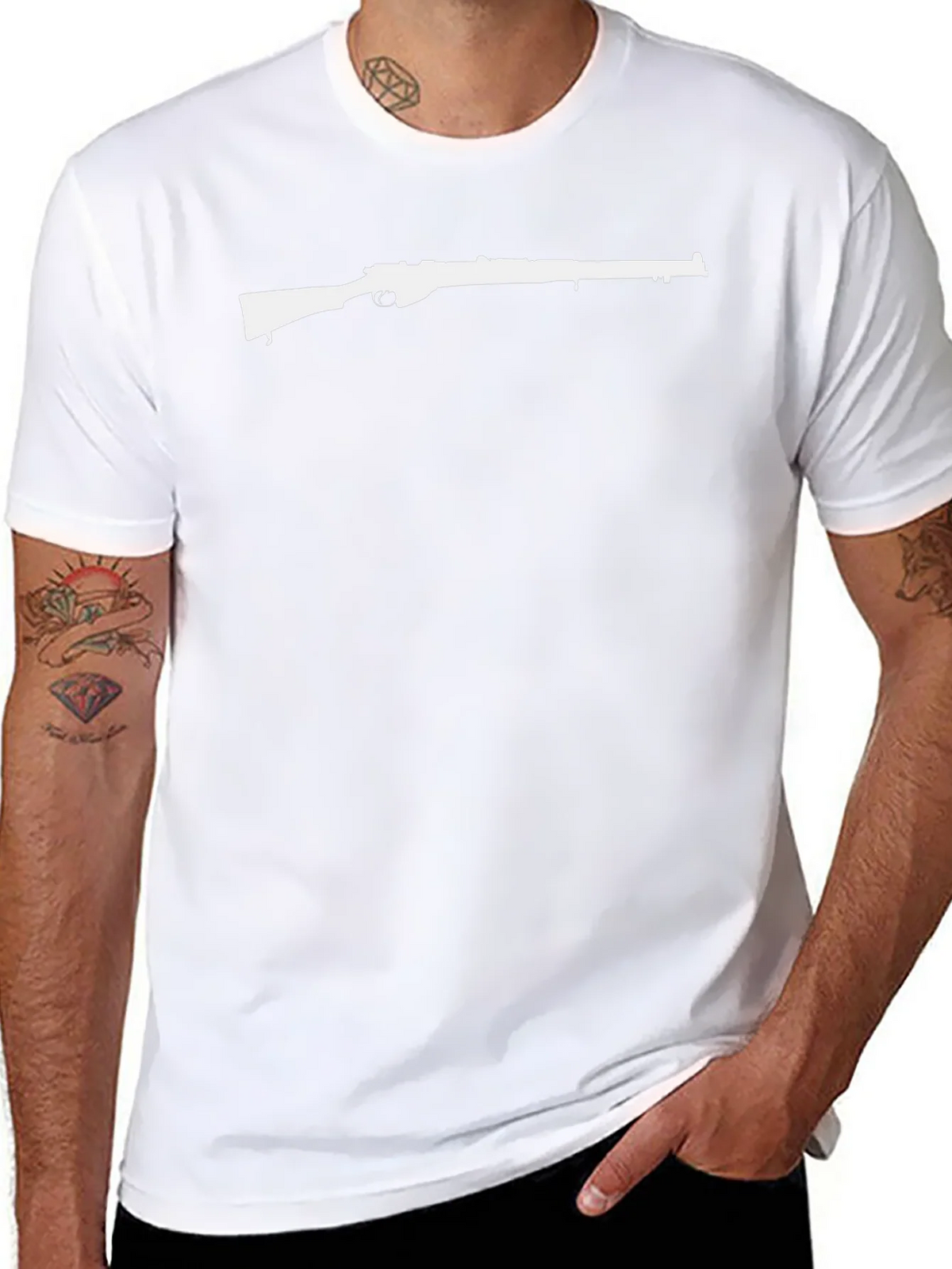Rifle Graphic Tee - Black Cotton T-Shirt product image 7
