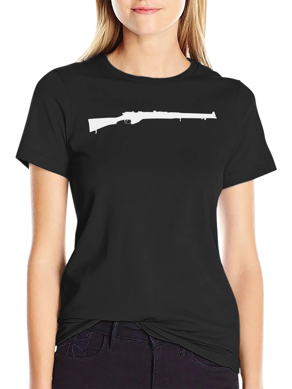 Rifle Graphic Tee - Black Cotton T-Shirt product image 2