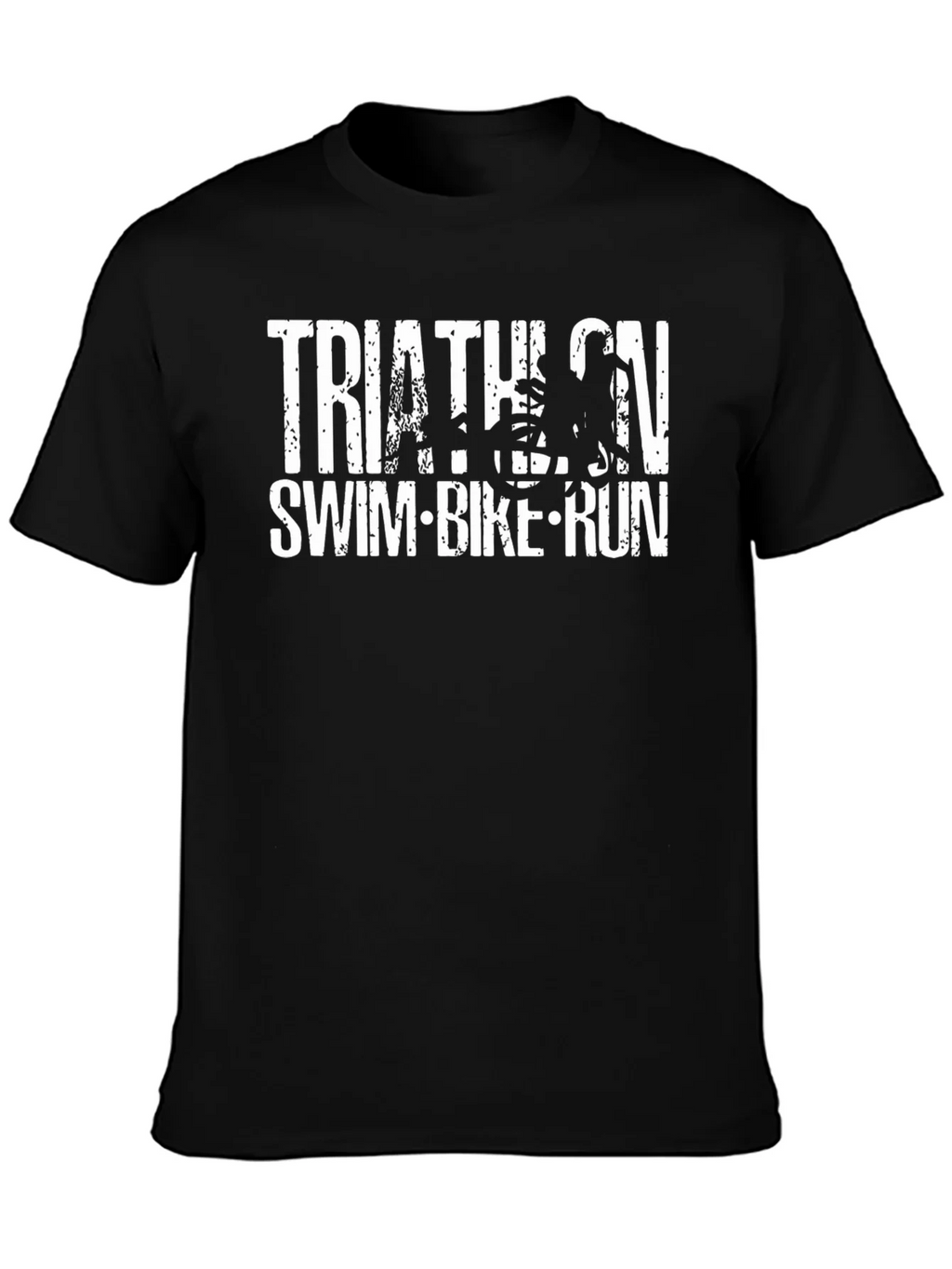 Triathlon Swim Bike Run Black T-Shirt product image 3