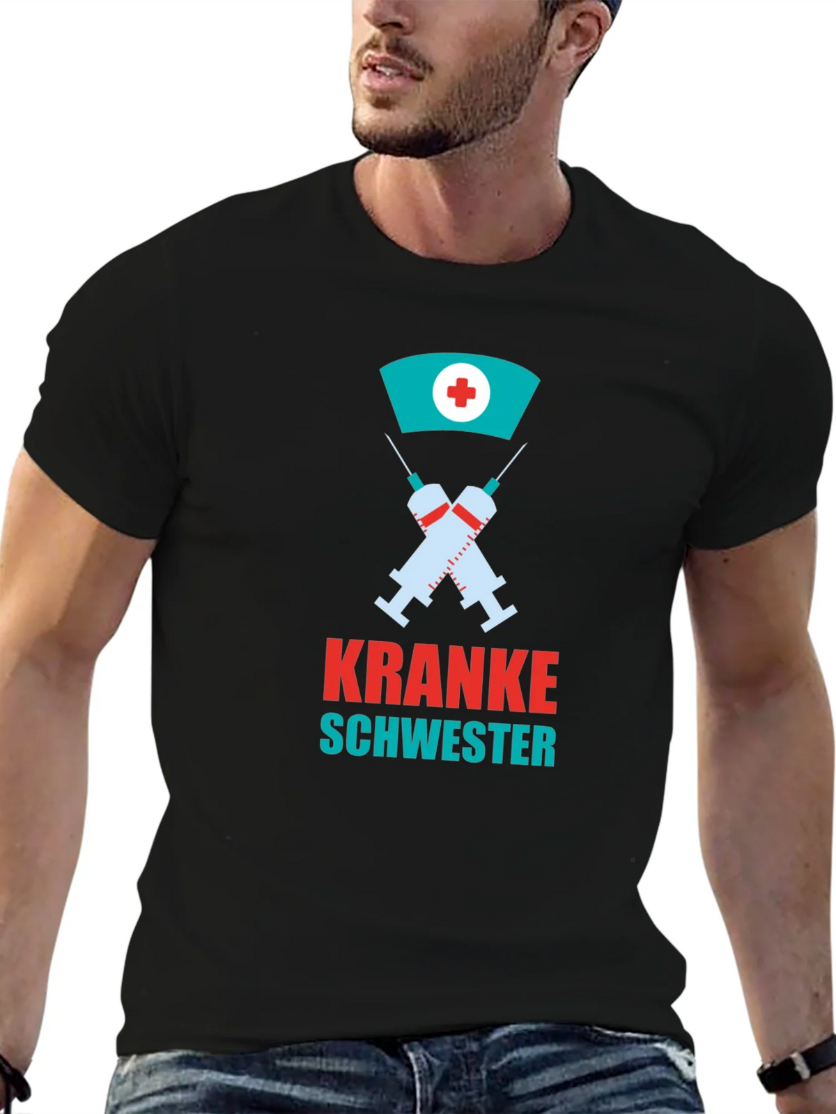 Kranke Schwester Graphic Tee - Nurse Humor T-Shirt product image 6