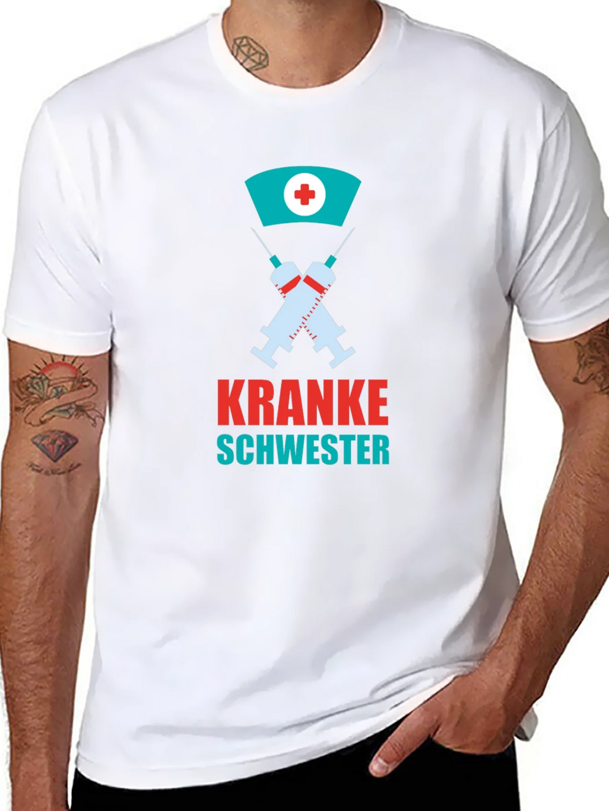 Kranke Schwester Graphic Tee - Nurse Humor T-Shirt product image 7