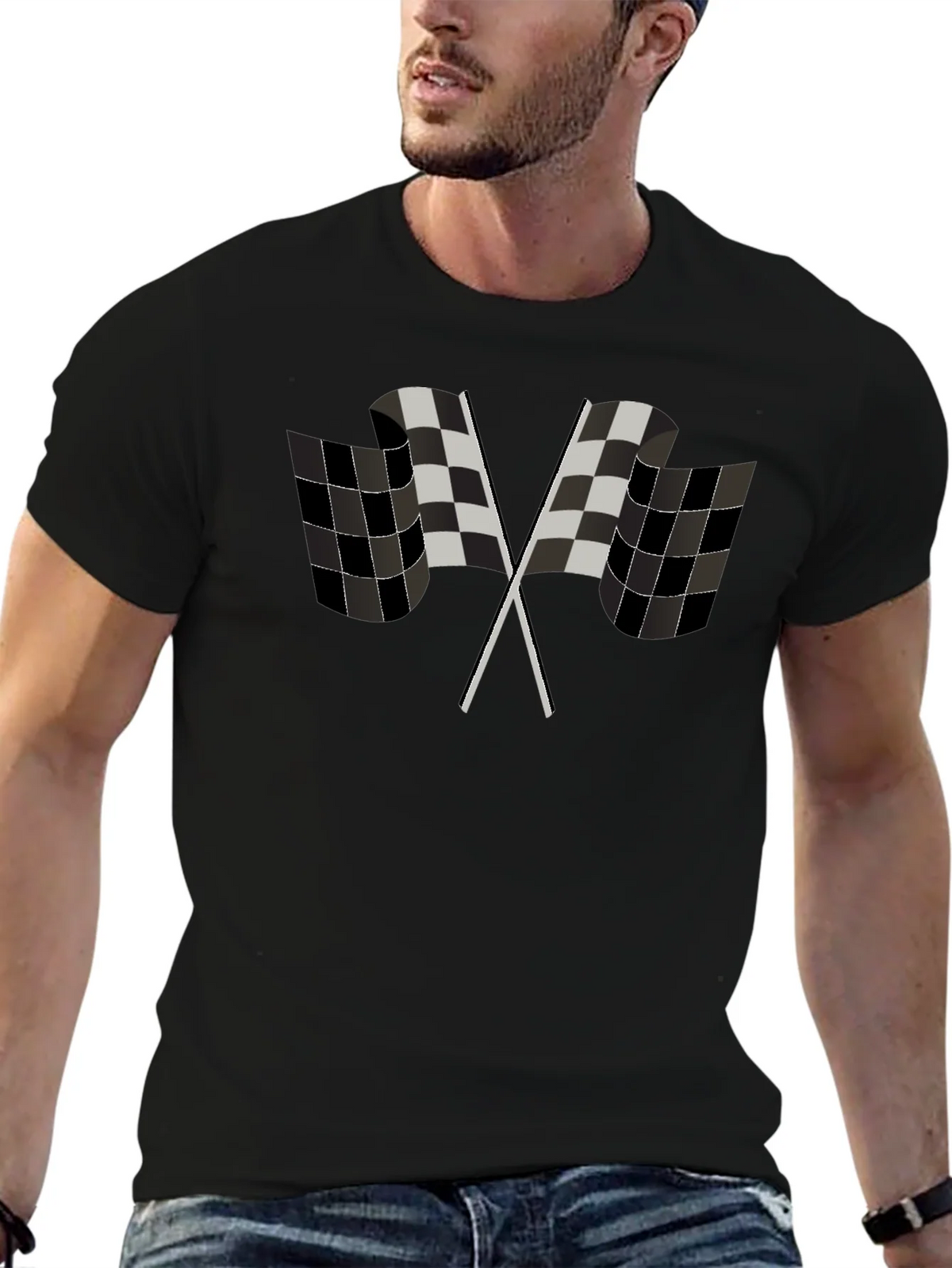 Checkered Flag Graphic Tee - Racing Fan Apparel product image 6