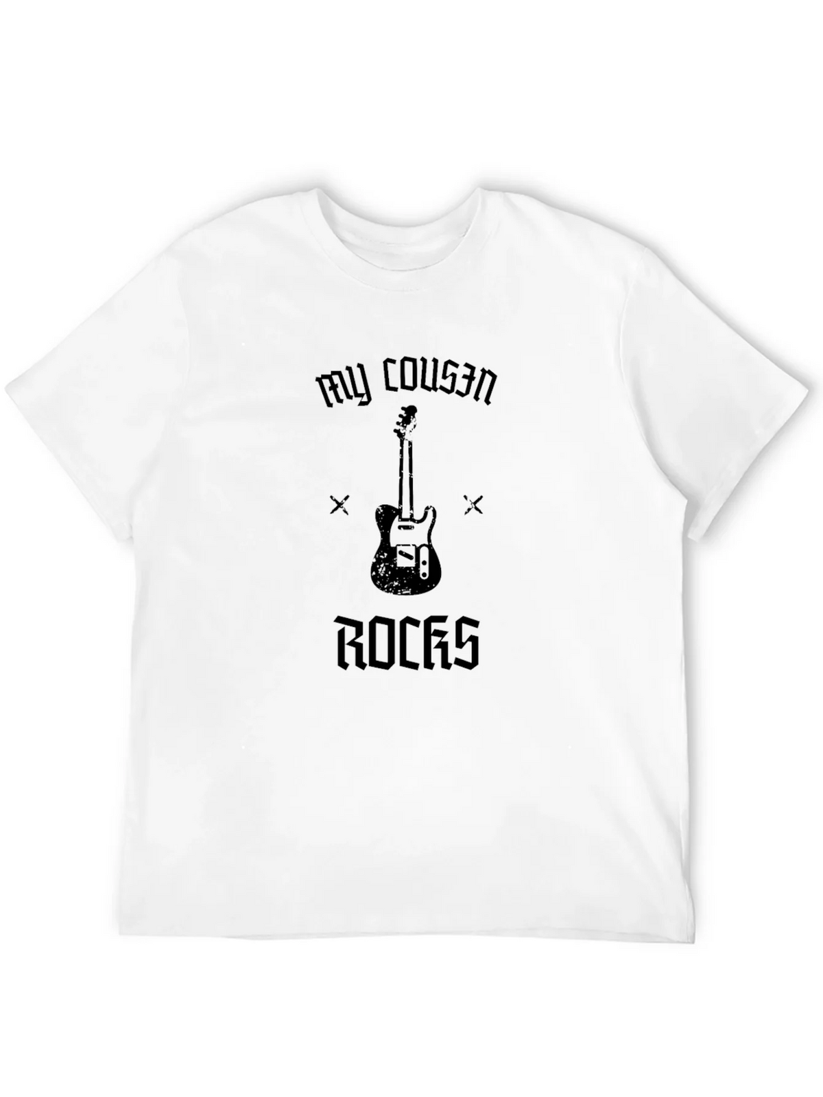 My Cousin Rocks Guitar T-Shirt - Black product image 11