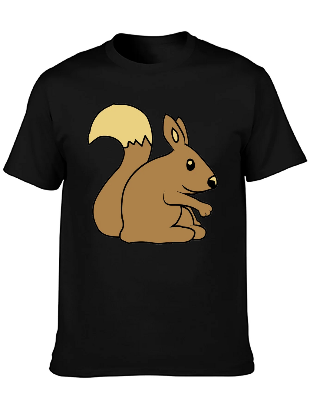 Cute Squirrel Graphic Tee - Unisex Black T-Shirt product image 3