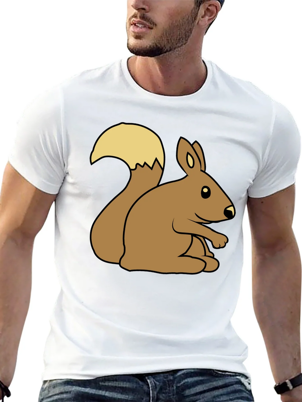 Cute Squirrel Graphic Tee - Unisex Black T-Shirt product image 12