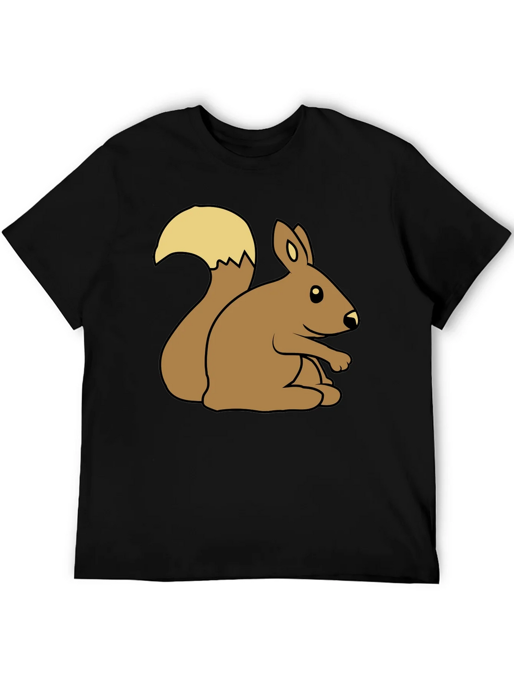 Cute Squirrel Graphic Tee - Unisex Black T-Shirt product image 5